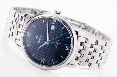 2019 Copy Omega De Ville Prestige Orbis Stainless Steel Blue Dial Swiss 2892 Watch